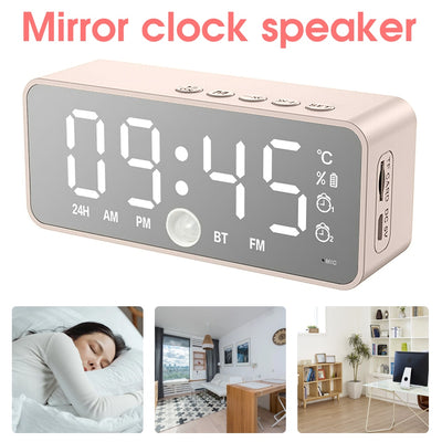 Portable Bluetooth Speaker -LED Mirror -Clock -  Easy Ecommerce Solution