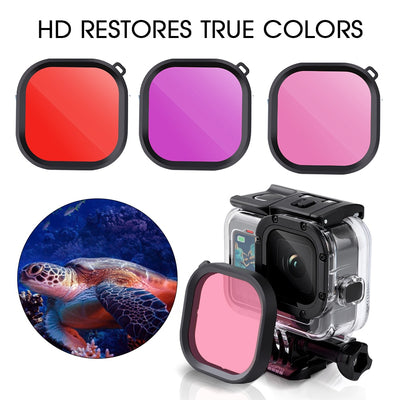 Waterproof  Underwater Red Purple Pink Filter Lens Cover -  Easy Ecommerce Solution